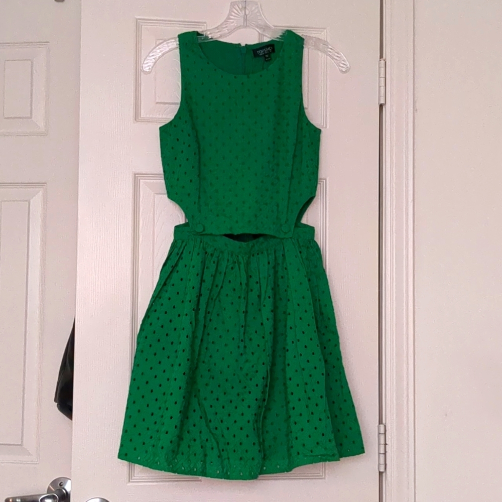 Topshop Eyelet Cut-out Dress